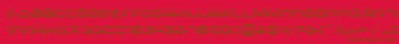 フォント4114BlasterLaser – 赤い背景に茶色の文字