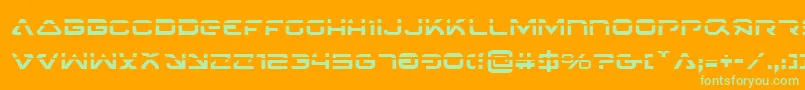 4114BlasterLaser Font – Green Fonts on Orange Background