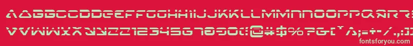 フォント4114BlasterLaser – 赤い背景に緑の文字