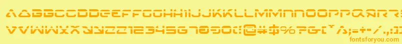 4114BlasterLaser Font – Orange Fonts on Yellow Background