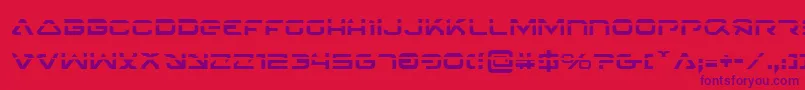 4114BlasterLaser-Schriftart – Violette Schriften auf rotem Hintergrund