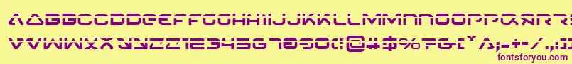 4114BlasterLaser Font – Purple Fonts on Yellow Background