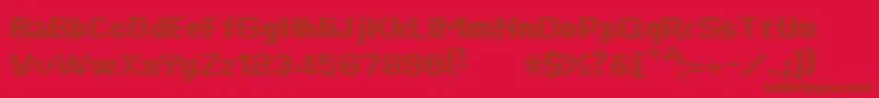 Tiquet ffy Font – Brown Fonts on Red Background