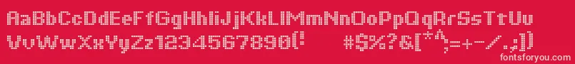 Tiquet ffy Font – Pink Fonts on Red Background
