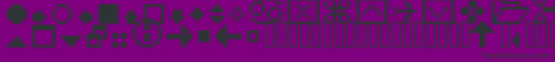 FffExtras Font – Black Fonts on Purple Background