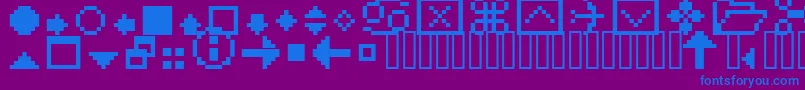 FffExtras Font – Blue Fonts on Purple Background