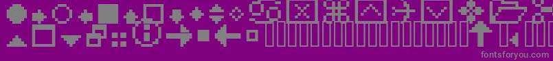 Czcionka FffExtras – szare czcionki na fioletowym tle
