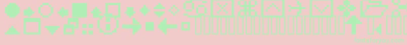 FffExtras Font – Green Fonts on Pink Background