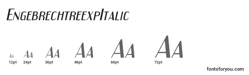 Размеры шрифта EngebrechtreexpItalic
