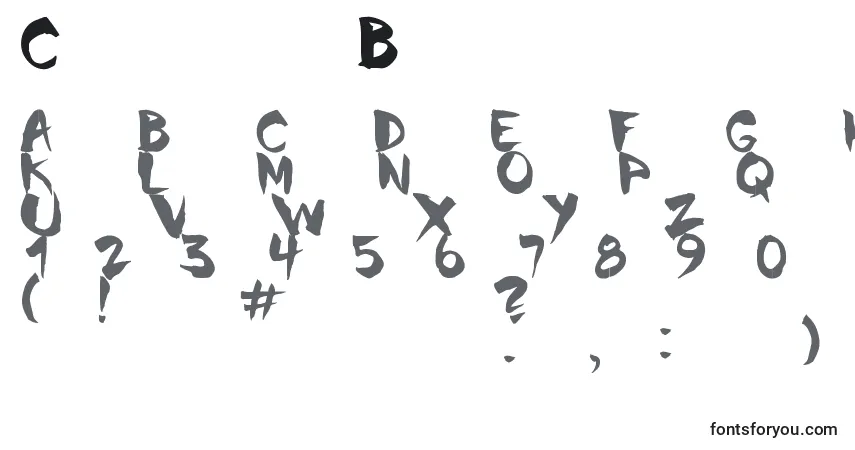 Schriftart ChinelaBrush – Alphabet, Zahlen, spezielle Symbole