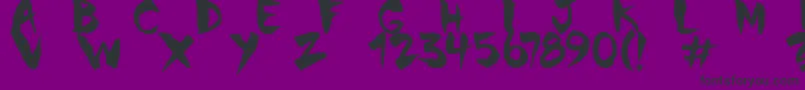 ChinelaBrush-Schriftart – Schwarze Schriften auf violettem Hintergrund