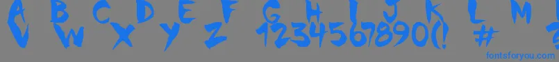More about ChinelaBrush Font ChinelaBrush Font – Blue Fonts on Gray Background
