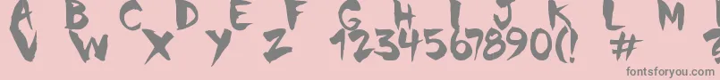 fuente ChinelaBrush – Fuentes Grises Sobre Fondo Rosa