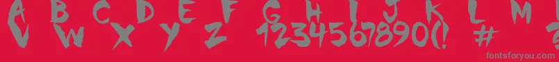 ChinelaBrush Font – Gray Fonts on Red Background