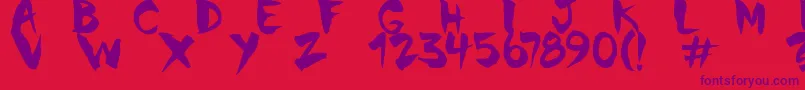 ChinelaBrush Font – Purple Fonts on Red Background