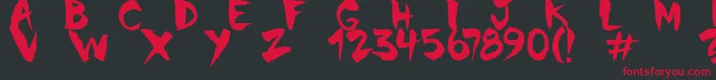 ChinelaBrush Font – Red Fonts on Black Background