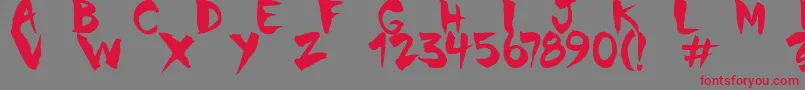 ChinelaBrush Font – Red Fonts on Gray Background