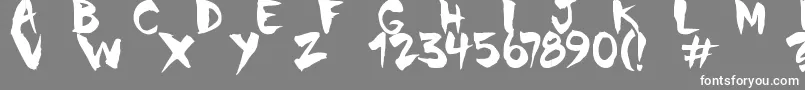 フォントChinelaBrush – 灰色の背景に白い文字