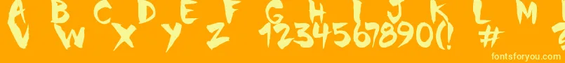More about ChinelaBrush Font ChinelaBrush Font – Yellow Fonts on Orange Background