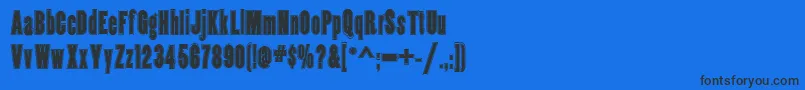 CopperCanyonInlineWbw Font – Black Fonts on Blue Background