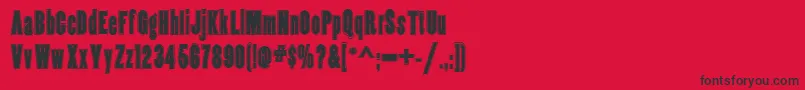 CopperCanyonInlineWbw Font – Black Fonts on Red Background