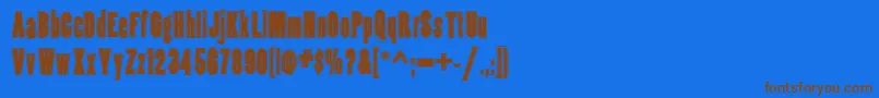 CopperCanyonInlineWbw Font – Brown Fonts on Blue Background