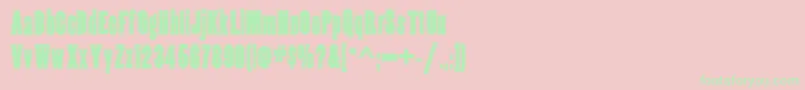 CopperCanyonInlineWbw Font – Green Fonts on Pink Background