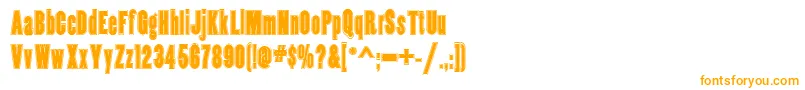 CopperCanyonInlineWbw Font – Orange Fonts on White Background