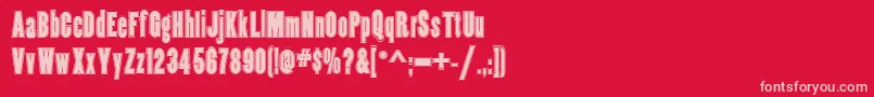 CopperCanyonInlineWbw Font – Pink Fonts on Red Background