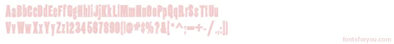 CopperCanyonInlineWbw-Schriftart – Rosa Schriften auf weißem Hintergrund