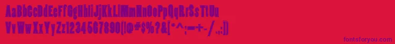 CopperCanyonInlineWbw Font – Purple Fonts on Red Background