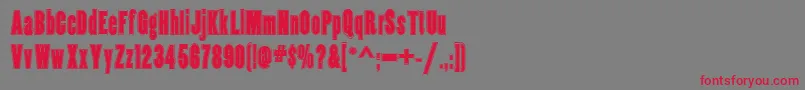 CopperCanyonInlineWbw Font – Red Fonts on Gray Background