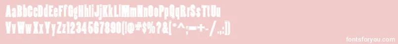 CopperCanyonInlineWbw-Schriftart – Weiße Schriften auf rosa Hintergrund