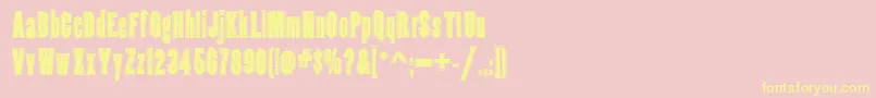 CopperCanyonInlineWbw Font – Yellow Fonts on Pink Background