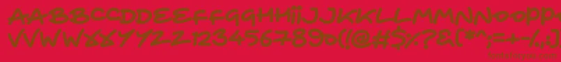 More about HeartToHeart Font HeartToHeart Font – Brown Fonts on Red Background