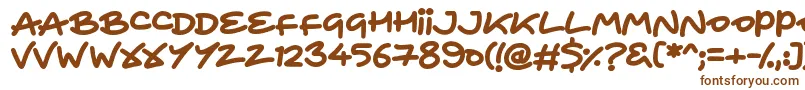 HeartToHeart Font – Brown Fonts on White Background
