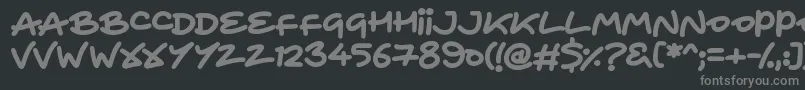 HeartToHeart Font – Gray Fonts on Black Background