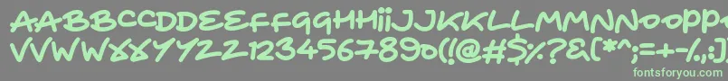 HeartToHeart Font – Green Fonts on Gray Background