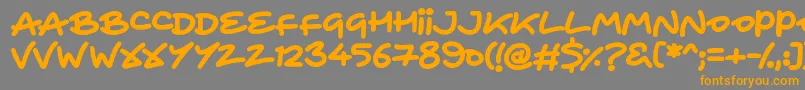 HeartToHeart Font – Orange Fonts on Gray Background