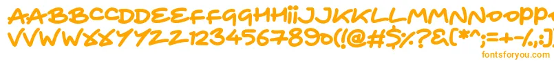 HeartToHeart Font – Orange Fonts on White Background