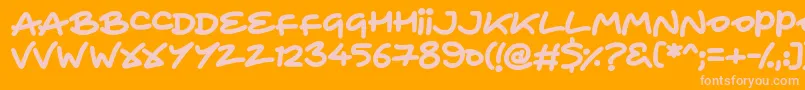 HeartToHeart Font – Pink Fonts on Orange Background