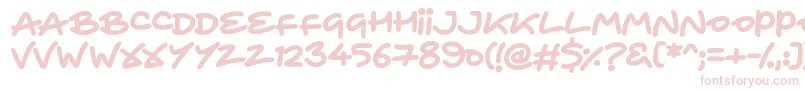 HeartToHeart Font – Pink Fonts on White Background