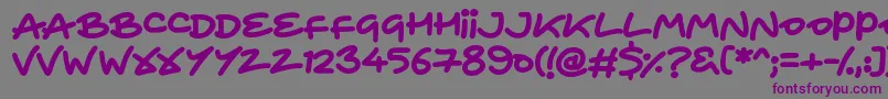HeartToHeart Font – Purple Fonts on Gray Background
