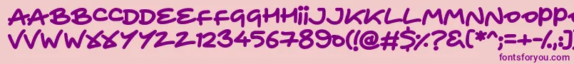 HeartToHeart Font – Purple Fonts on Pink Background