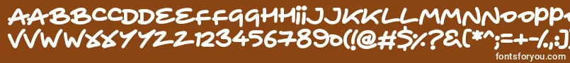 Шрифт HeartToHeart – белые шрифты на коричневом фоне