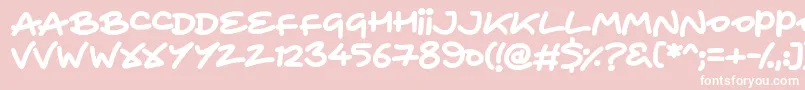 HeartToHeart Font – White Fonts on Pink Background