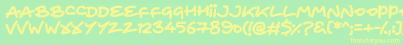 HeartToHeart Font – Yellow Fonts on Green Background