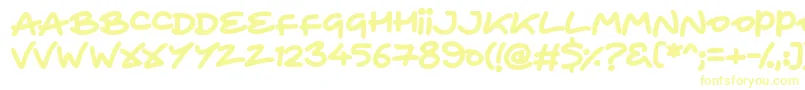 HeartToHeart Font – Yellow Fonts on White Background
