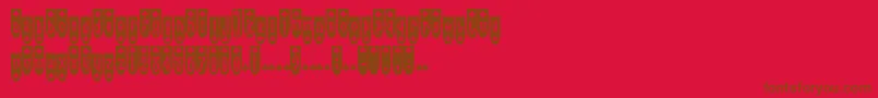 Подробнее о шрифте Popblu Шрифт Popblu – коричневые шрифты на красном фоне