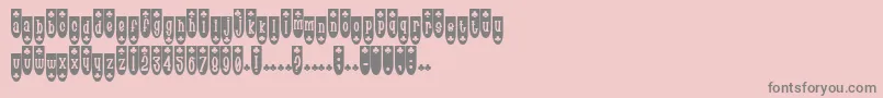 Popblu-Schriftart – Graue Schriften auf rosa Hintergrund